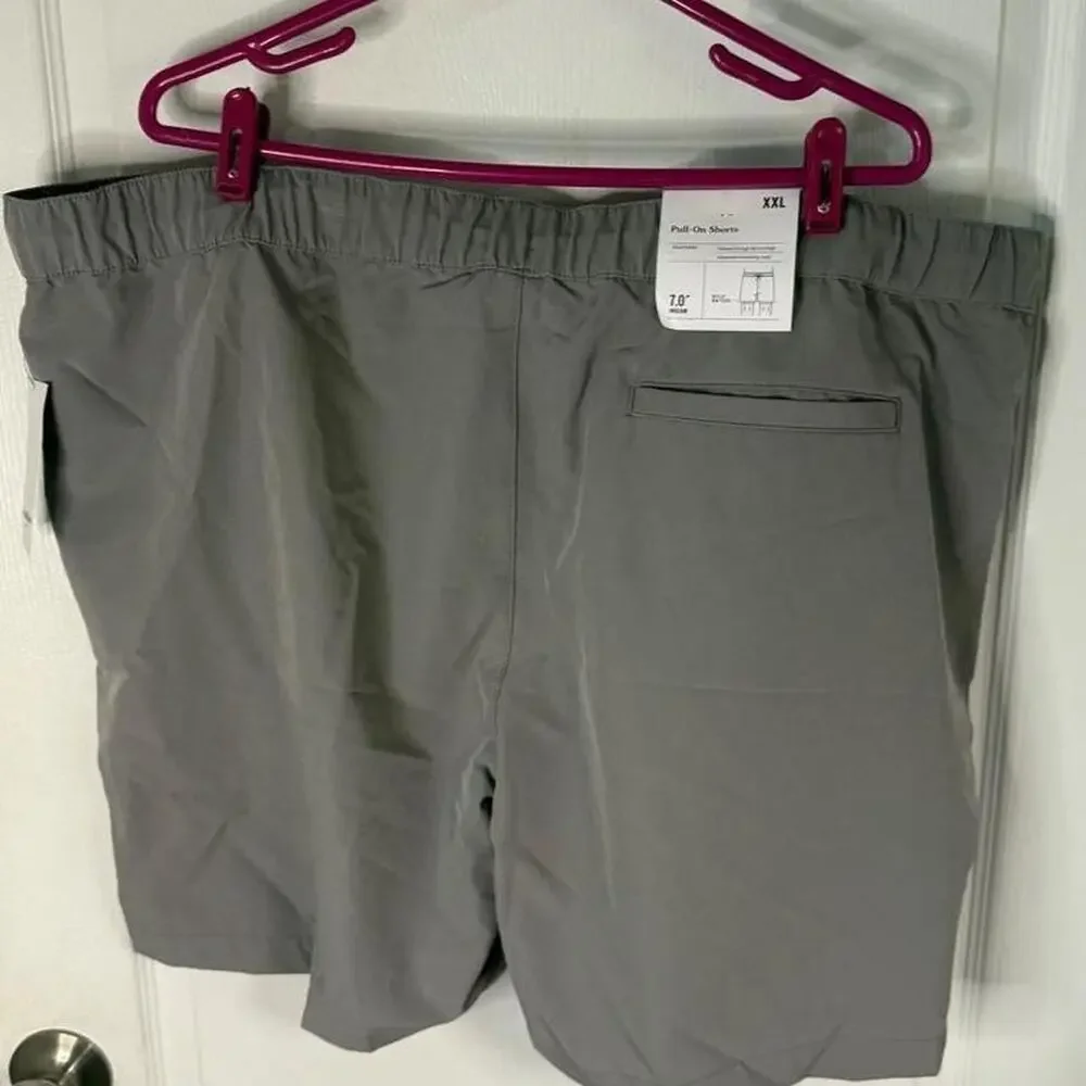 Mens gray drawstring shorts brand